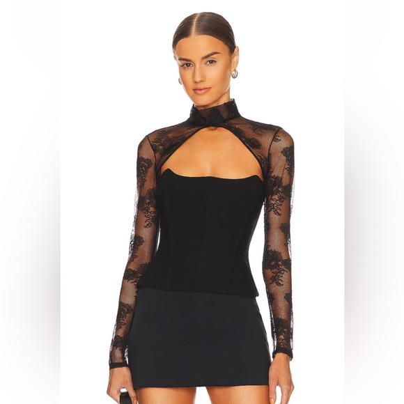 Fleur du Mal Bouquet Lace Shrug – Black, Size M (NWT) - Picture 3 of 11